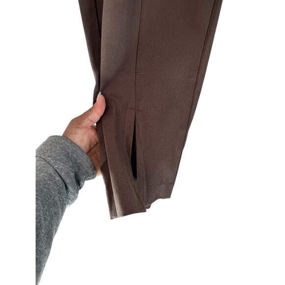 NWT Old Navy Plus Brown Career Work High Rise Split Hem Pixie Pants Size 20 - Picture 2 of 14